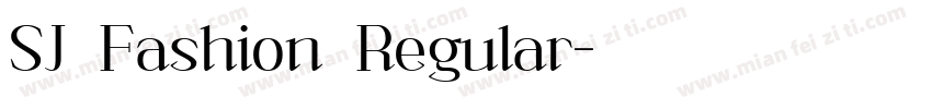 SJ Fashion Regular字体转换